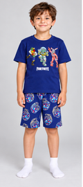 Fortnite Beef Boss, Leviathan and Rabbit Raider Boys’ Short Pyjama Set — front model view