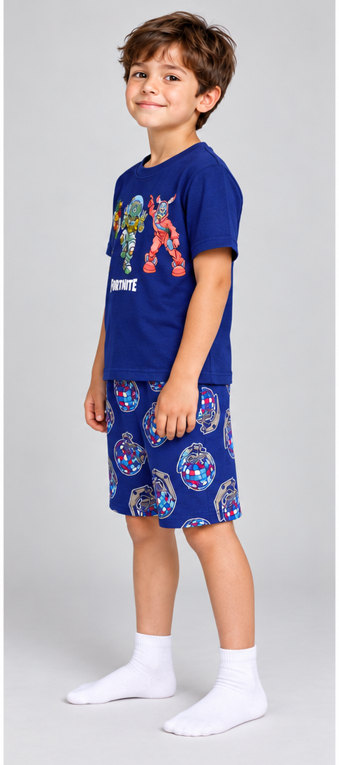 Fortnite Beef Boss, Leviathan and Rabbit Raider Boys’ Short Pyjama Set — side model view