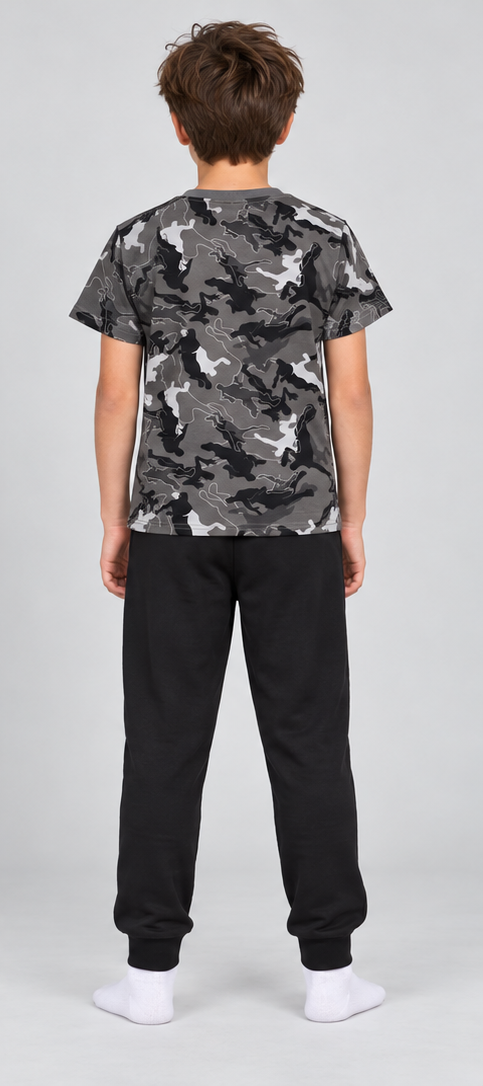 Fortnite Emotes Camo Boys’ Long Pyjama Set — back view