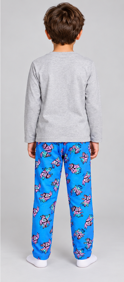 Fortnite Llama Boys’ Long Pyjama Set — back model view