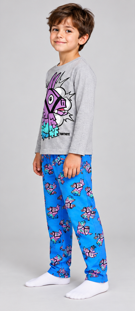 Fortnite Llama Boys’ Long Pyjama Set — side model view