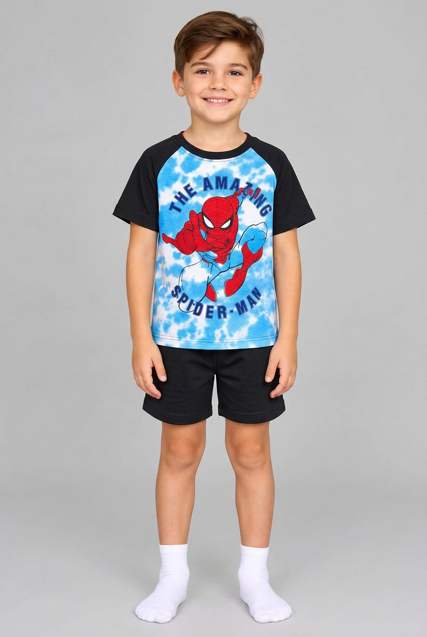 Spider-Man boys short pyjama front view