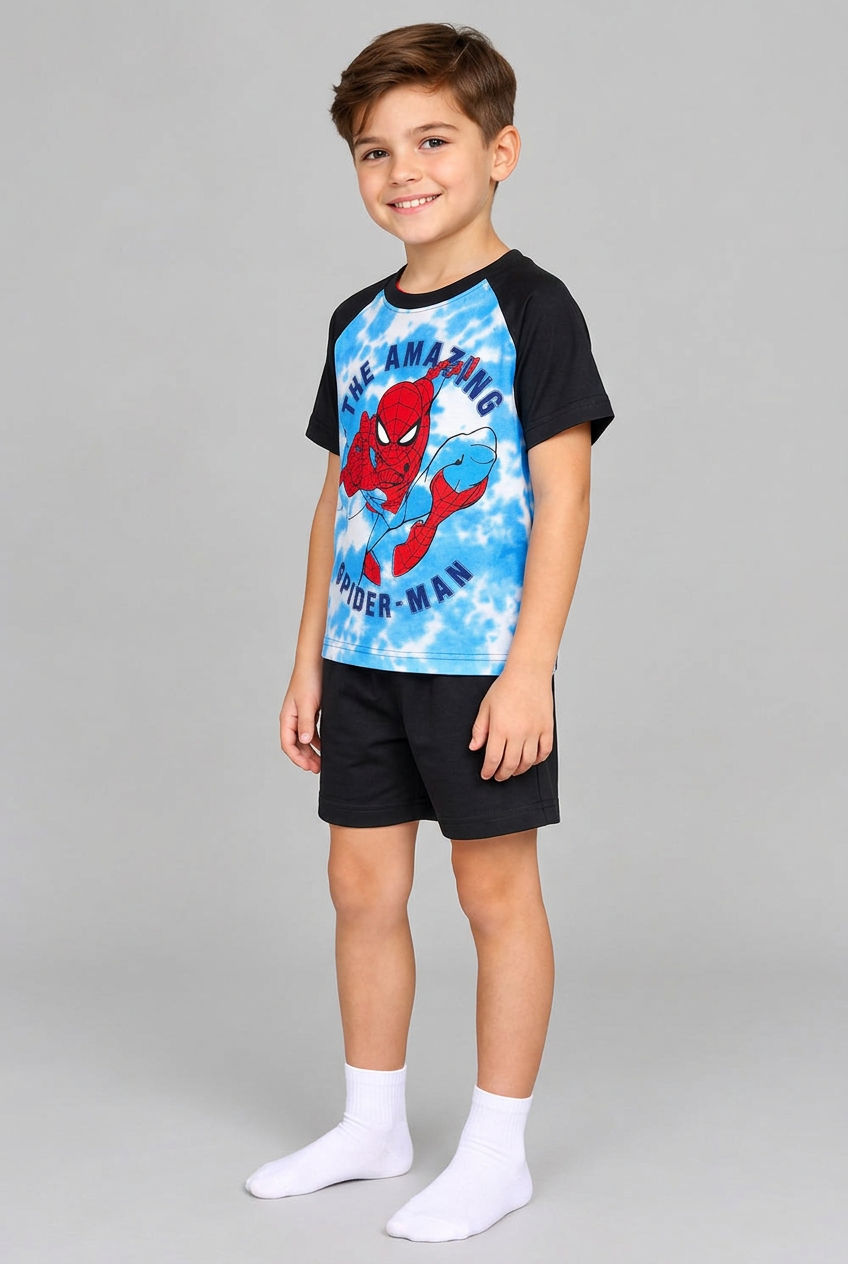 Spider-Man boys short pyjama side view